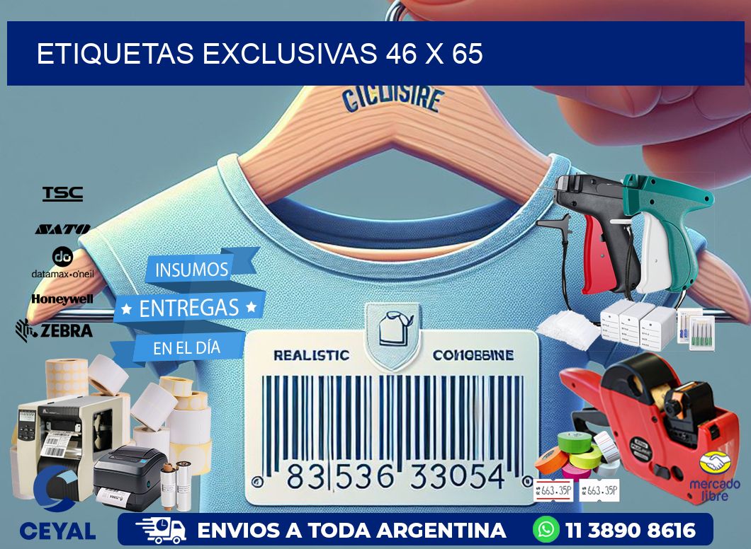 Etiquetas exclusivas 46 x 65