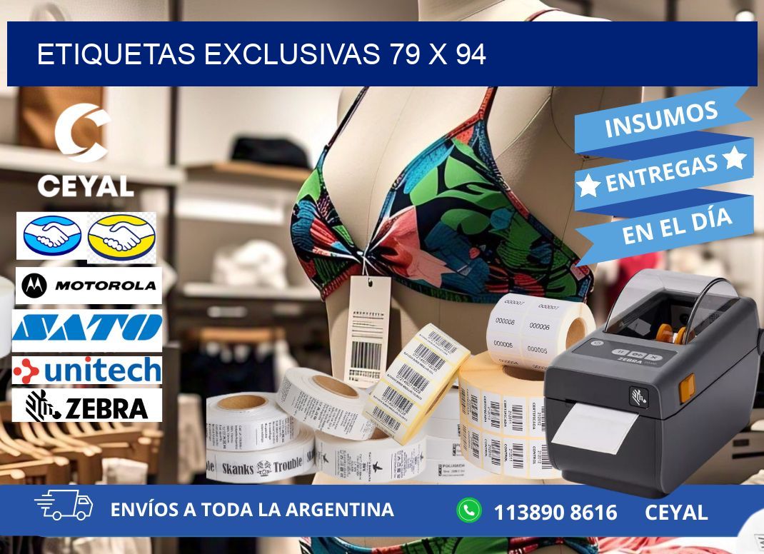 Etiquetas exclusivas 79 x 94