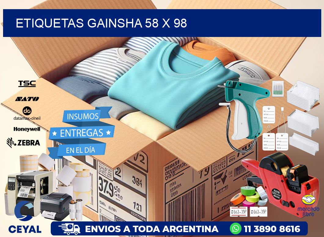 Etiquetas gainsha 58 x 98