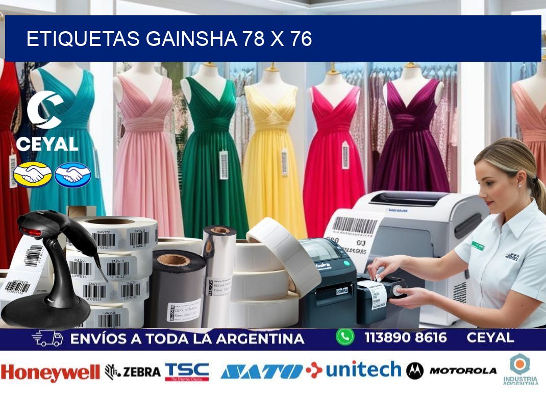 Etiquetas gainsha 78 x 76