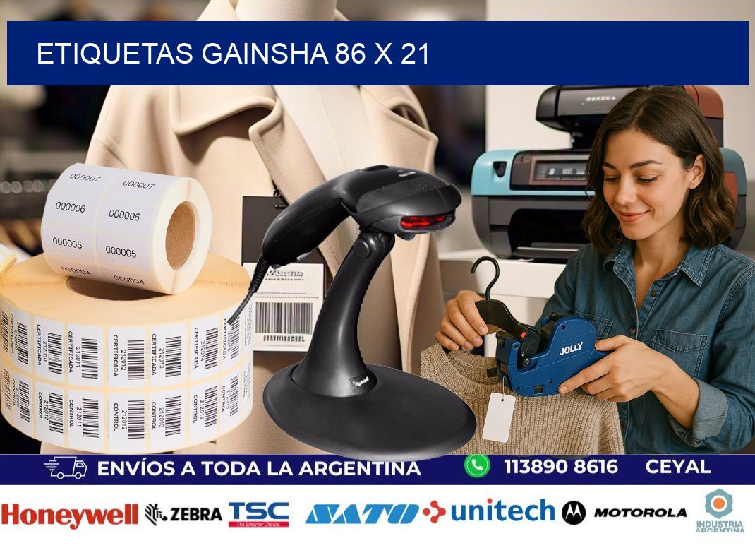 Etiquetas gainsha 86 x 21