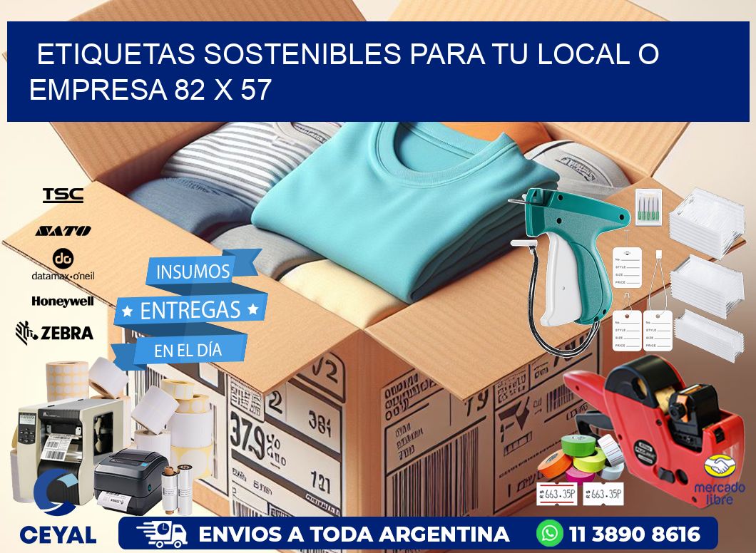 Etiquetas sostenibles para tu local o empresa 82 x 57