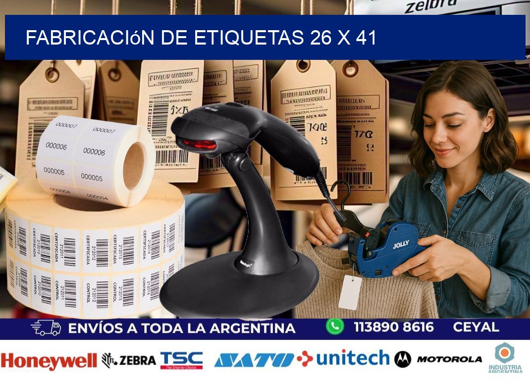 Fabricación de etiquetas 26 x 41