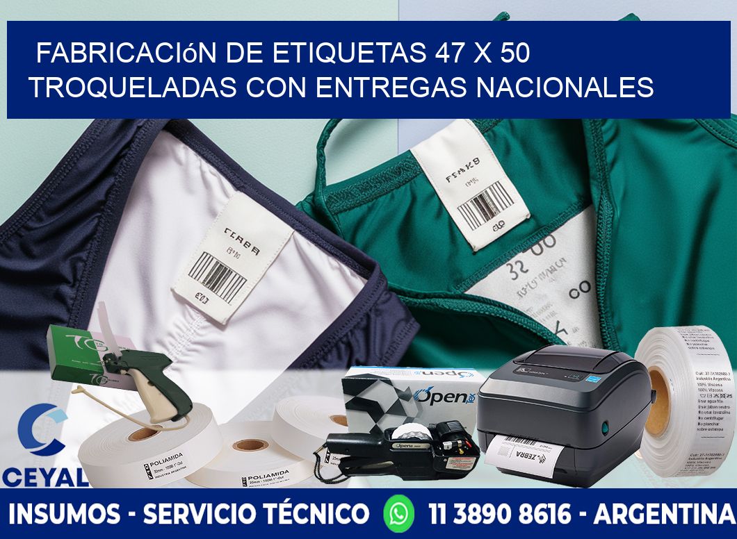 Fabricación de etiquetas 47 x 50 troqueladas con entregas nacionales