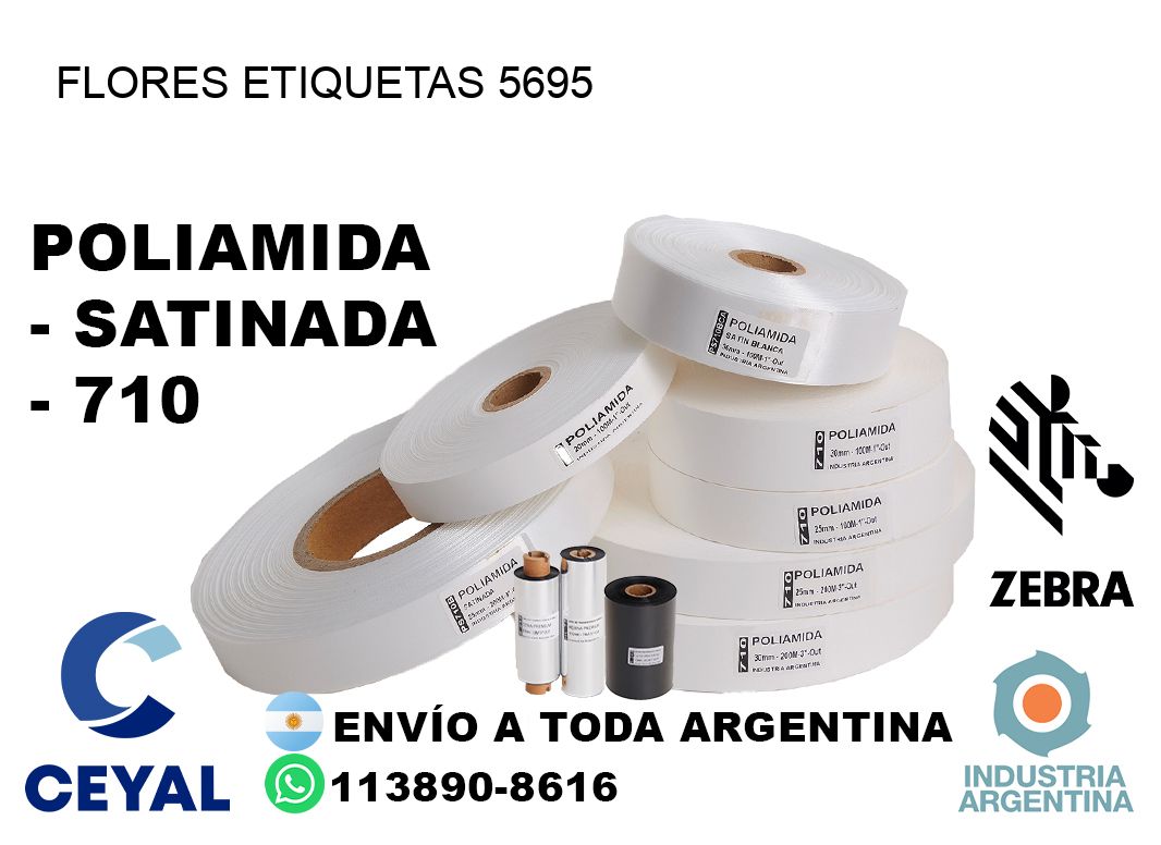 Flores etiquetas 5695