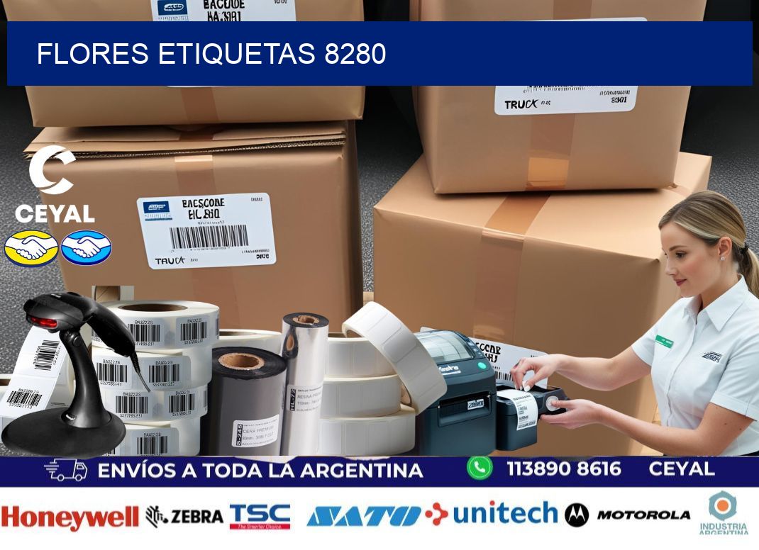 Flores etiquetas 8280