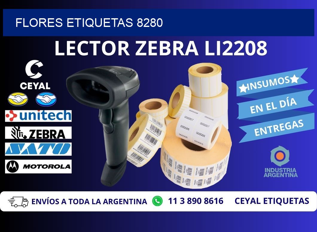 Flores etiquetas 8280