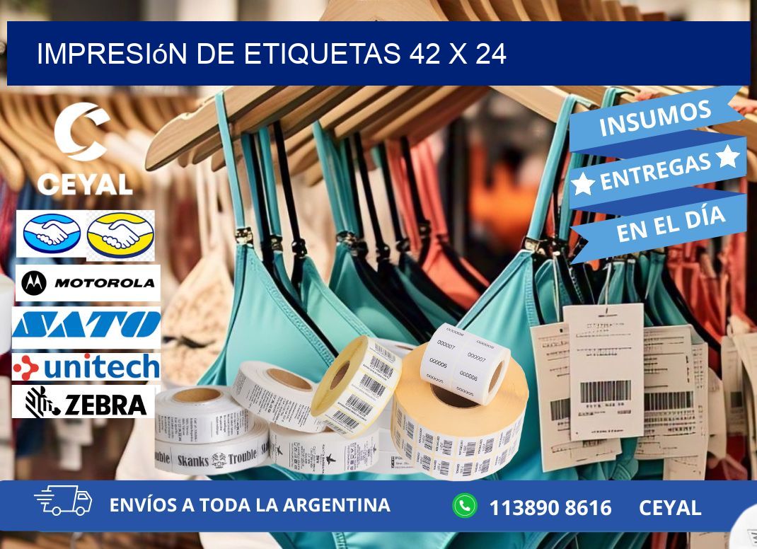 Impresión de etiquetas 42 x 24