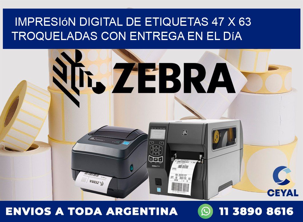 Impresión digital de etiquetas 47 x 63 troqueladas con entrega en el día