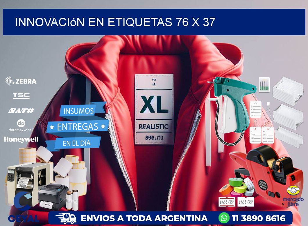 Innovación en etiquetas 76 x 37