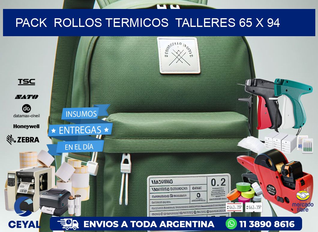 Pack  ROLLOS TERMICOS  TALLERES 65 x 94