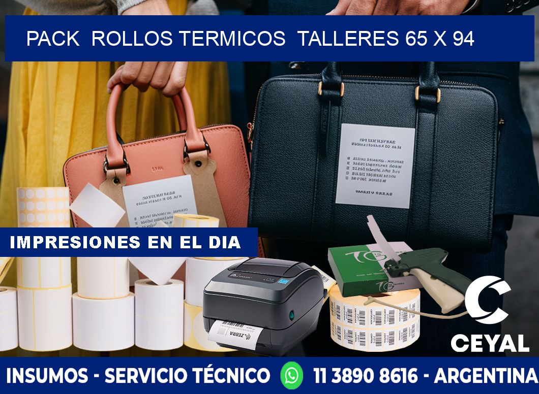 Pack  ROLLOS TERMICOS  TALLERES 65 x 94