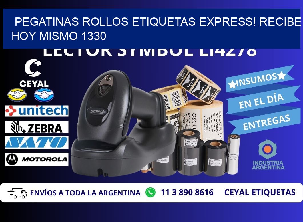 Pegatinas rollos etiquetas Express! Recibe Hoy Mismo 1330