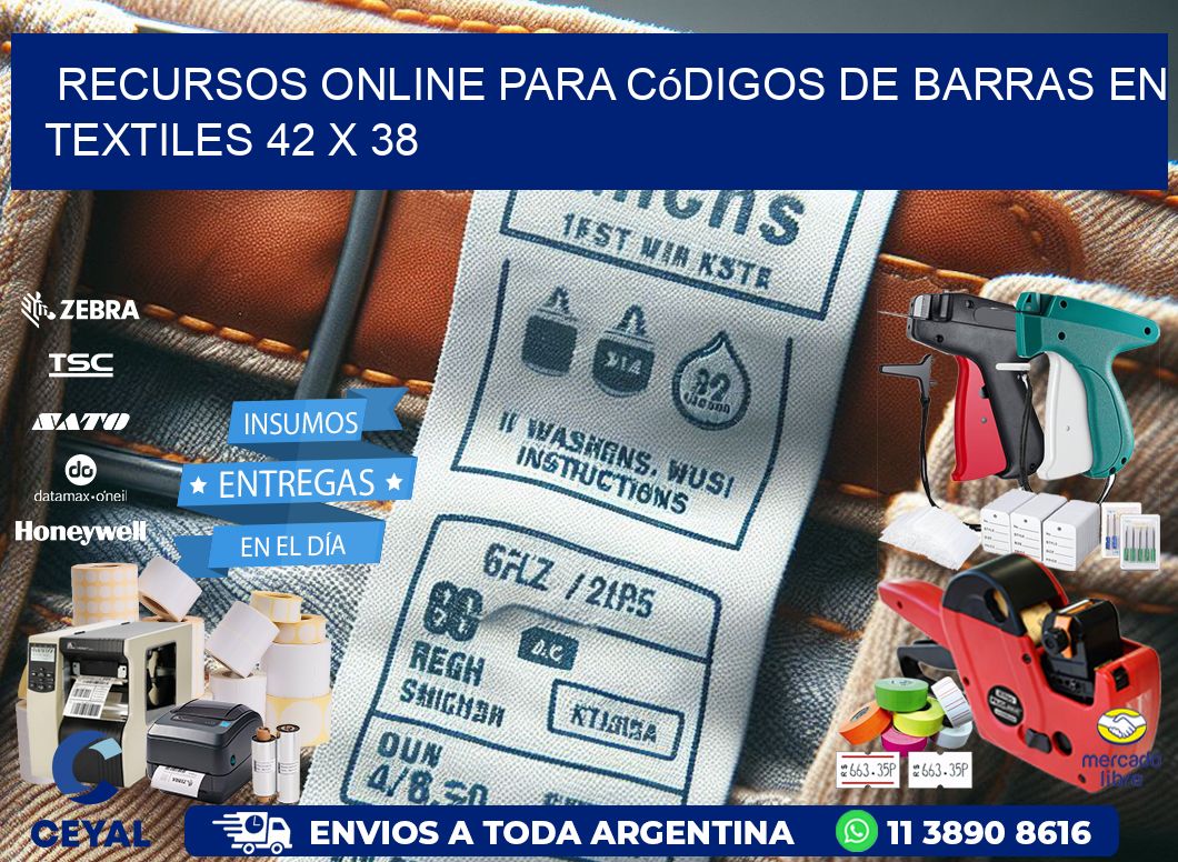 Recursos Online para Códigos de Barras en Textiles 42 x 38