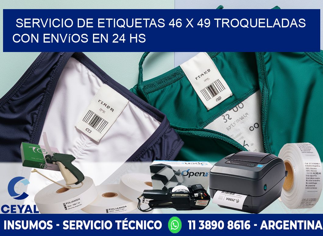 Servicio de etiquetas 46 x 49 troqueladas con envíos en 24 hs