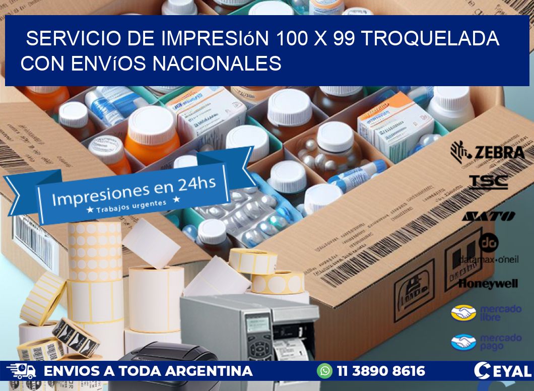 Servicio de impresión 100 x 99 troquelada con envíos nacionales