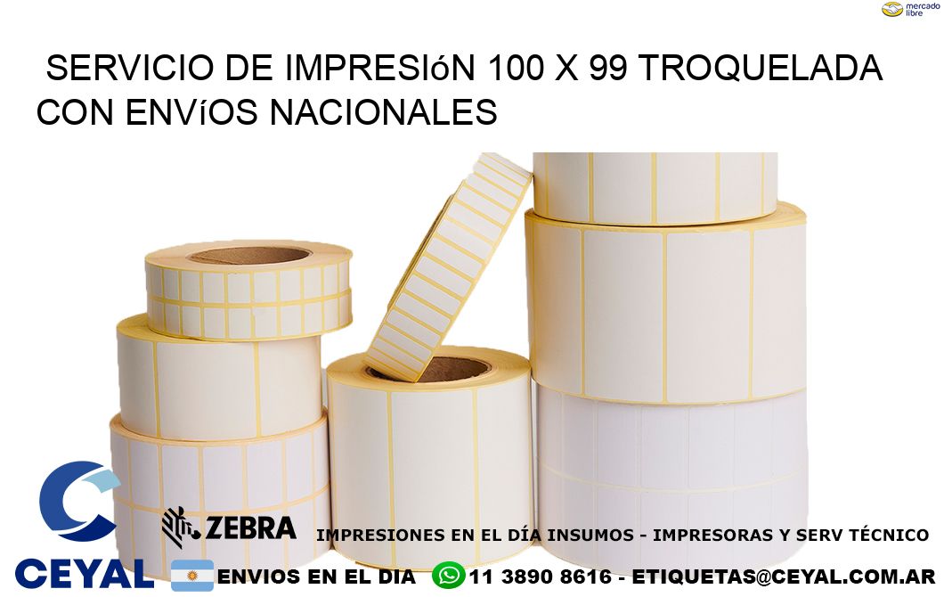 Servicio de impresión 100 x 99 troquelada con envíos nacionales