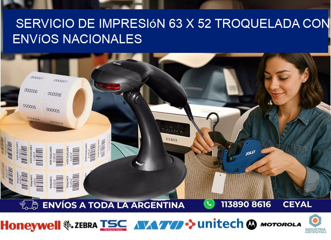 Servicio de impresión 63 x 52 troquelada con envíos nacionales