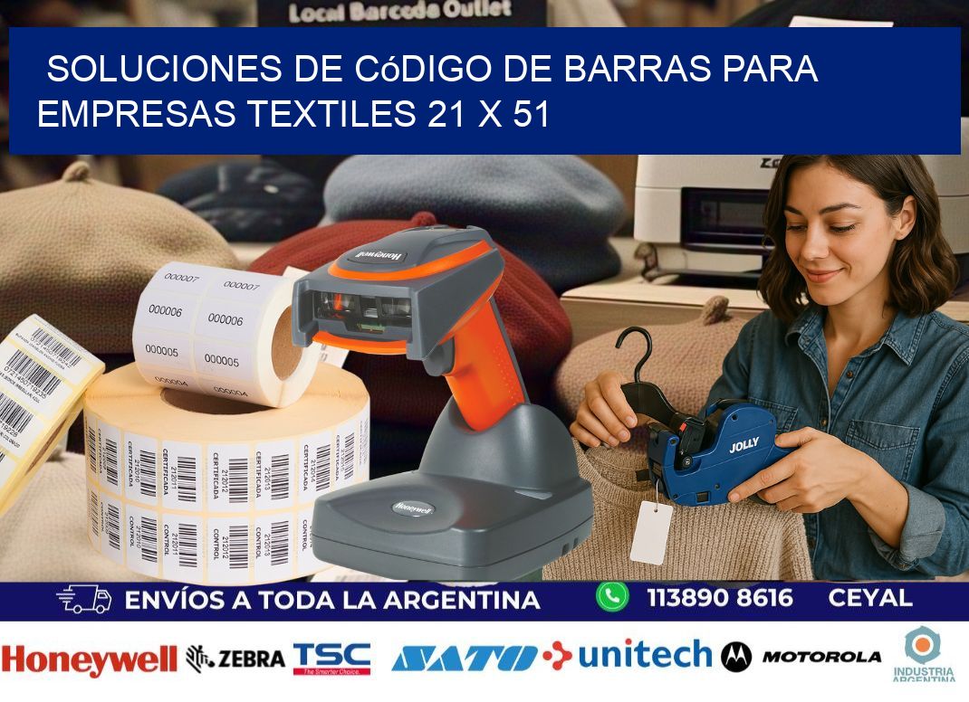 Soluciones de Código de Barras para Empresas Textiles 21 x 51
