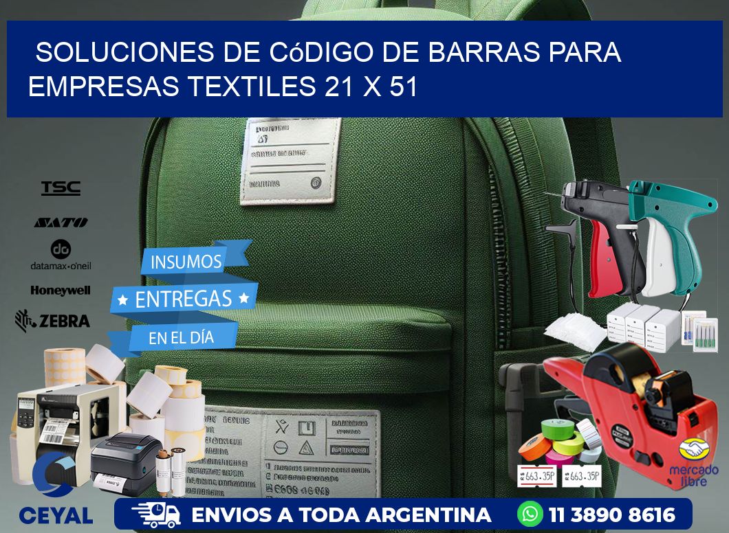 Soluciones de Código de Barras para Empresas Textiles 21 x 51
