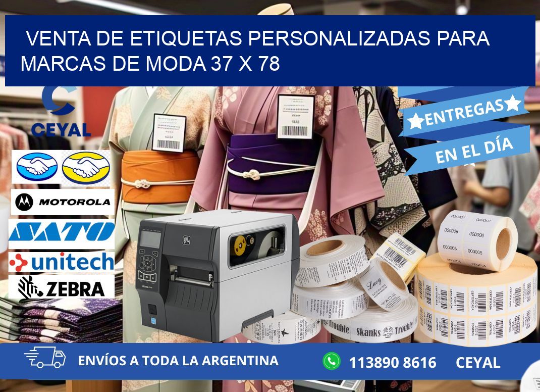 Venta de Etiquetas Personalizadas para Marcas de Moda 37 x 78