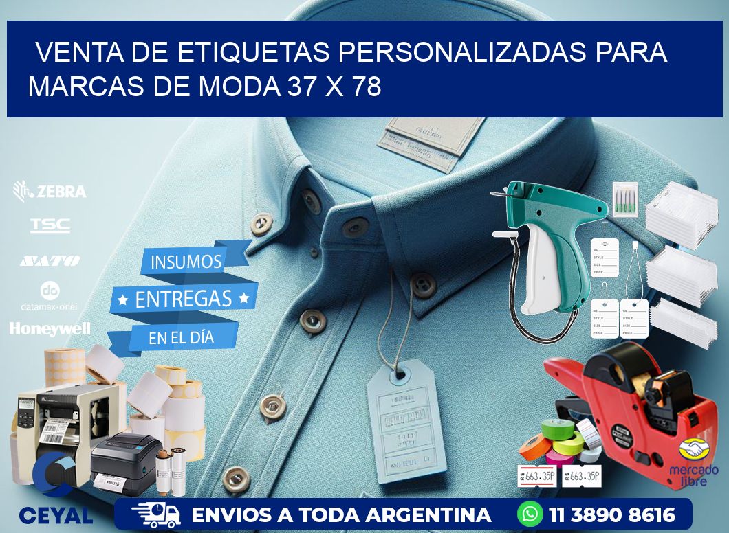 Venta de Etiquetas Personalizadas para Marcas de Moda 37 x 78