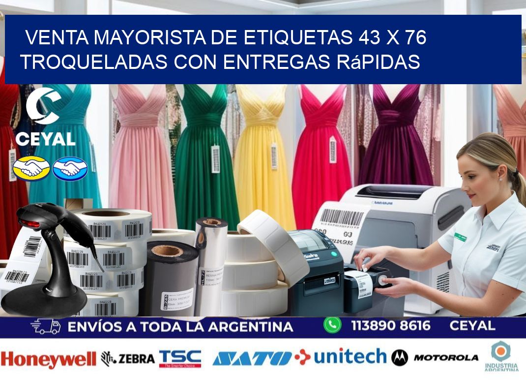 Venta mayorista de etiquetas 43 x 76 troqueladas con entregas rápidas