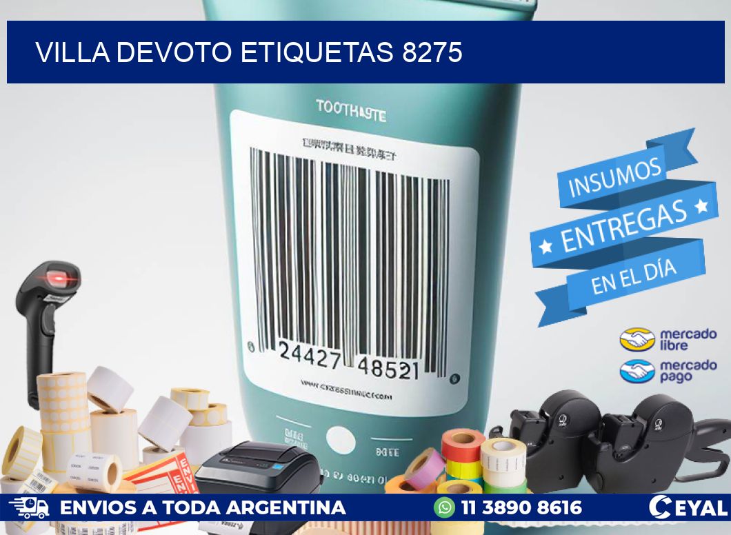 Villa Devoto etiquetas 8275