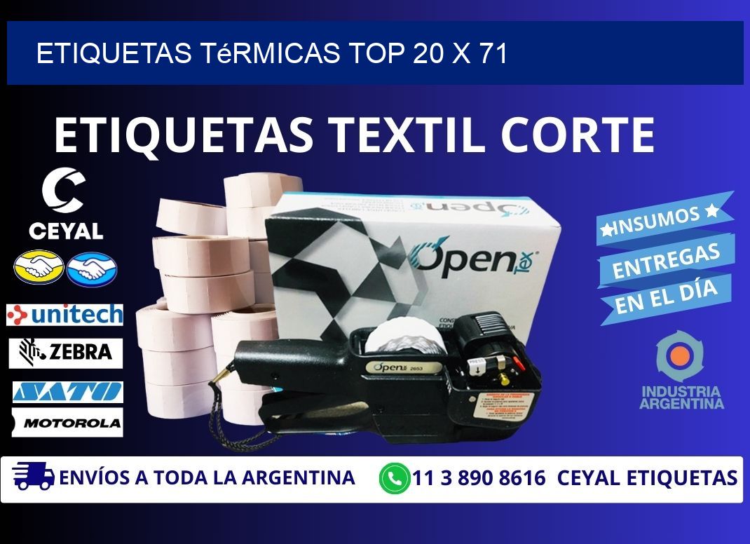 etiquetas Térmicas top 20 x 71
