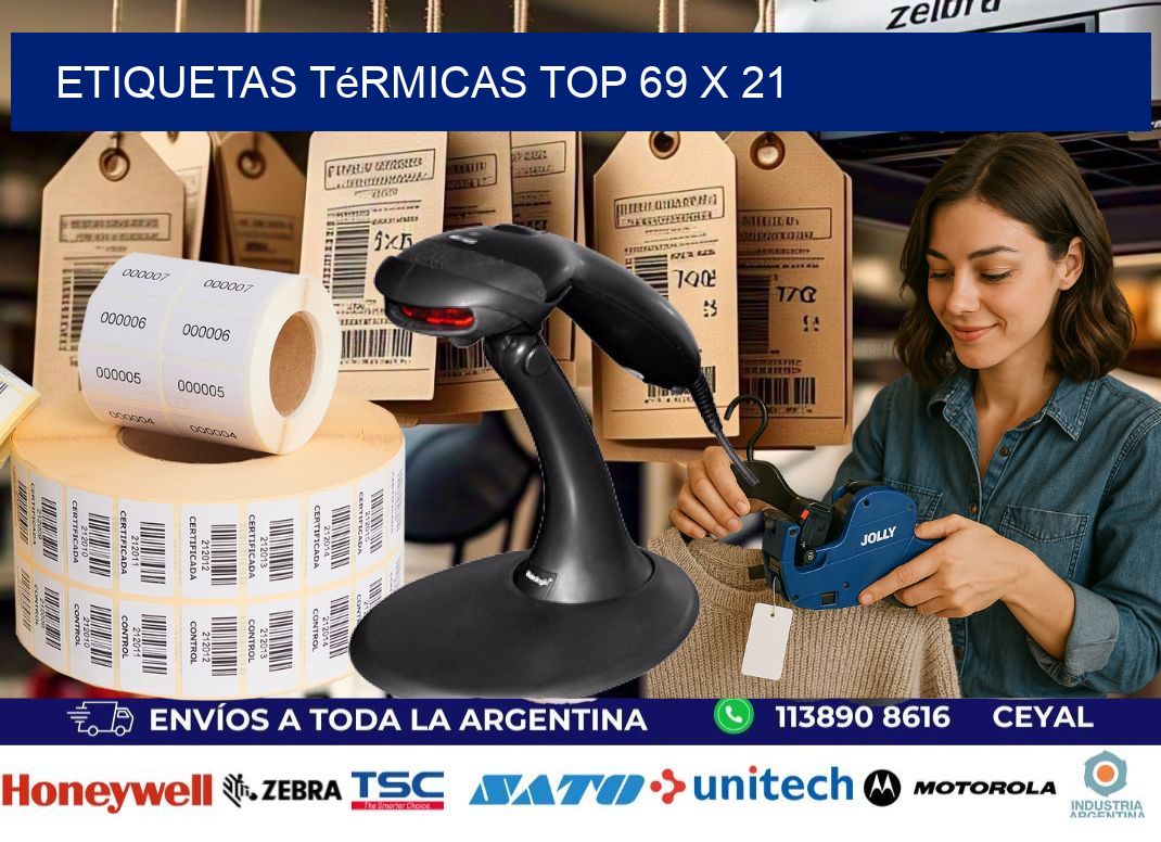 etiquetas Térmicas top 69 x 21