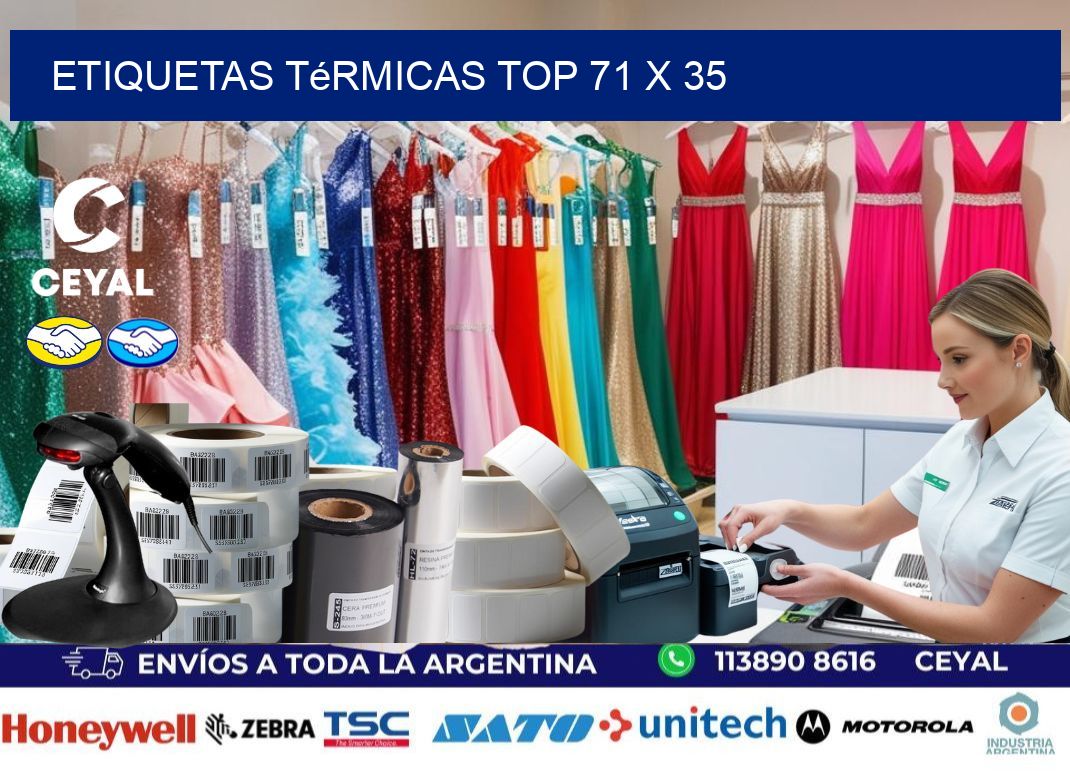 etiquetas Térmicas top 71 x 35