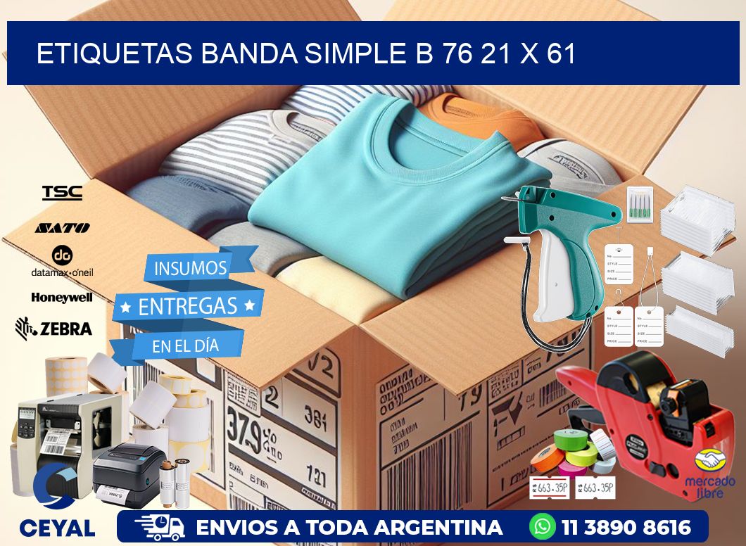 etiquetas banda simple b 76 21 x 61