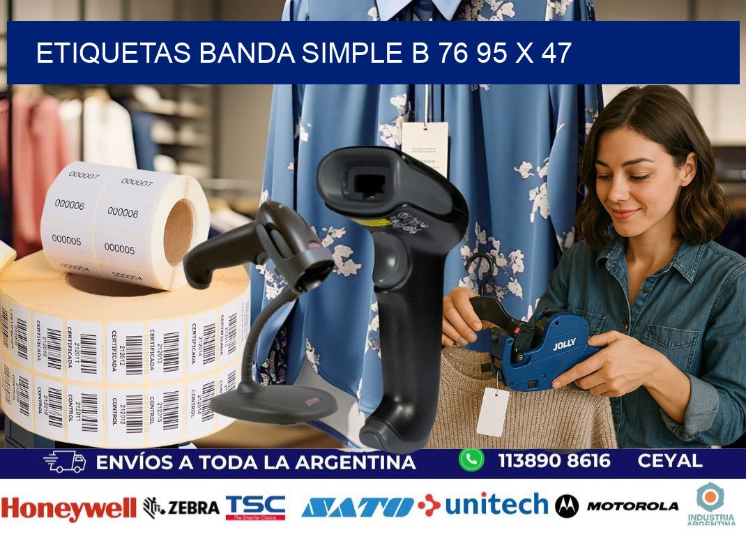 etiquetas banda simple b 76 95 x 47