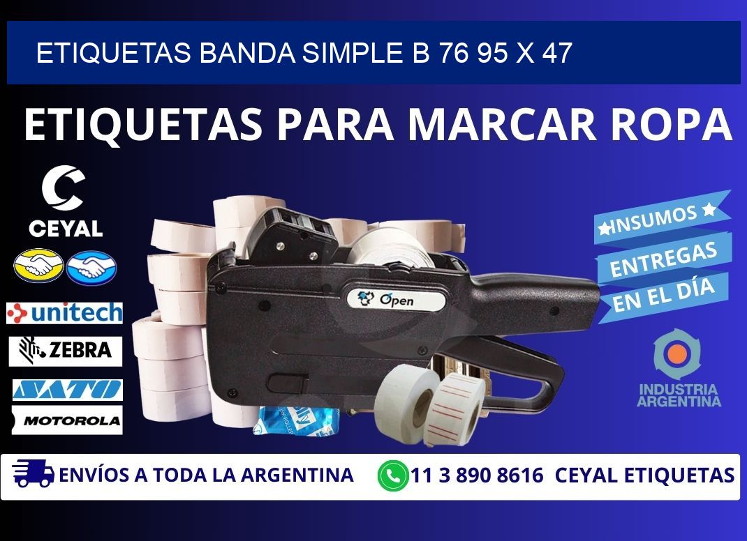 etiquetas banda simple b 76 95 x 47