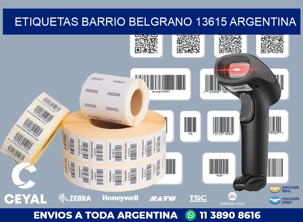 etiquetas barrio belgrano 13615 argentina