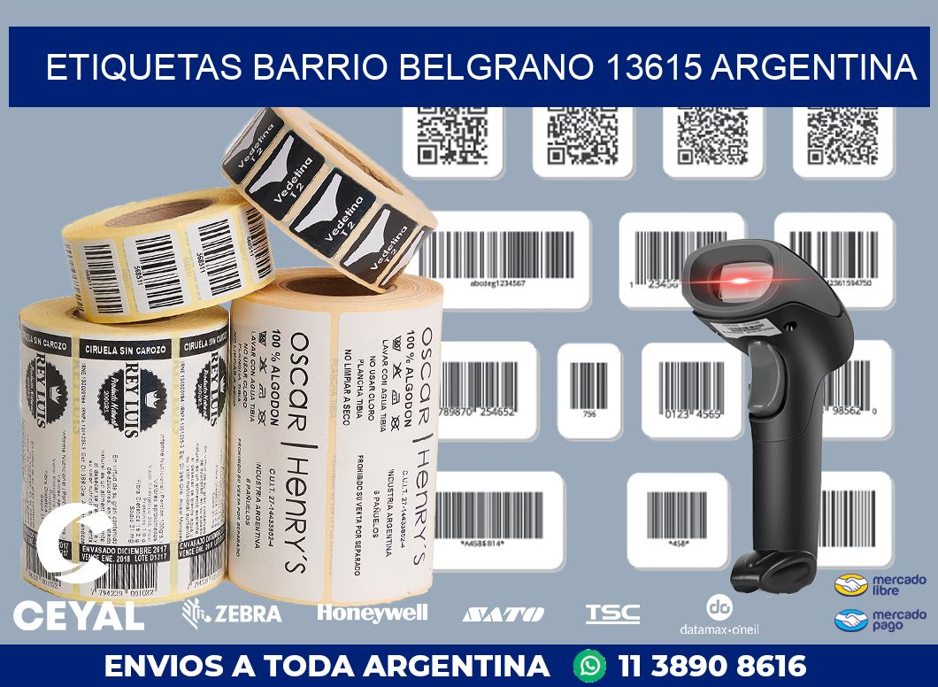 etiquetas barrio belgrano 13615 argentina