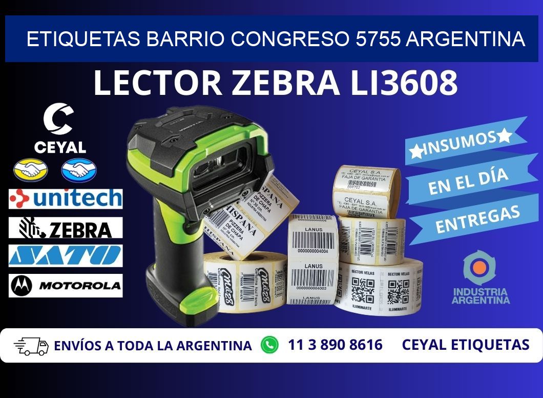 etiquetas barrio congreso 5755 argentina