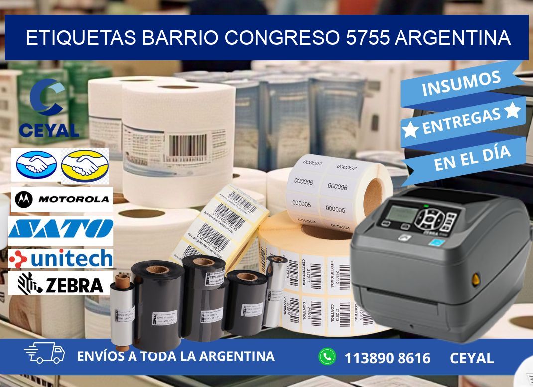 etiquetas barrio congreso 5755 argentina