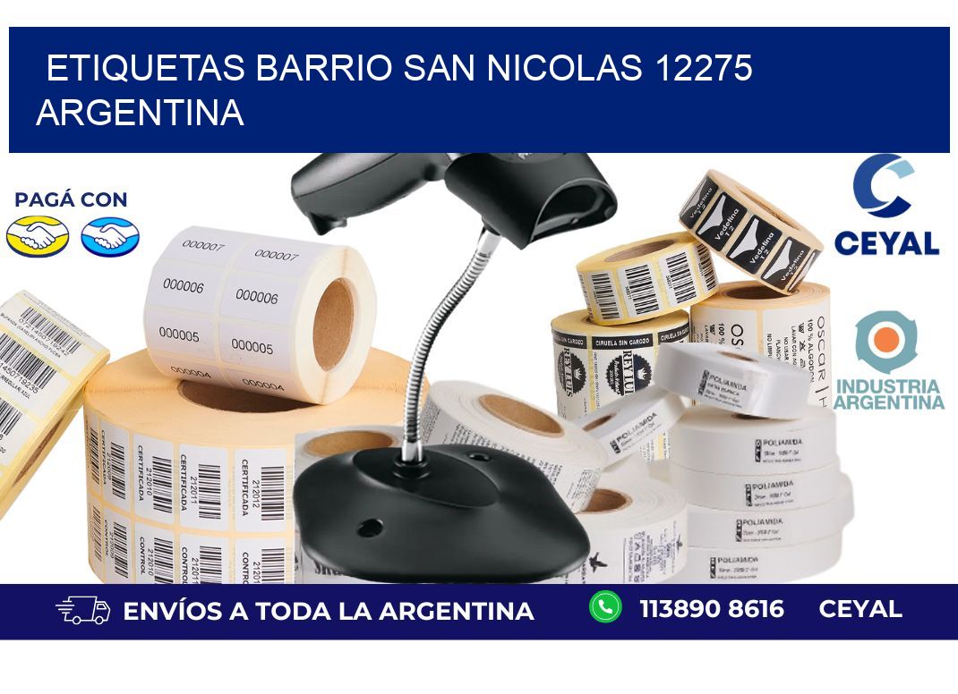 etiquetas barrio san nicolas 12275 argentina