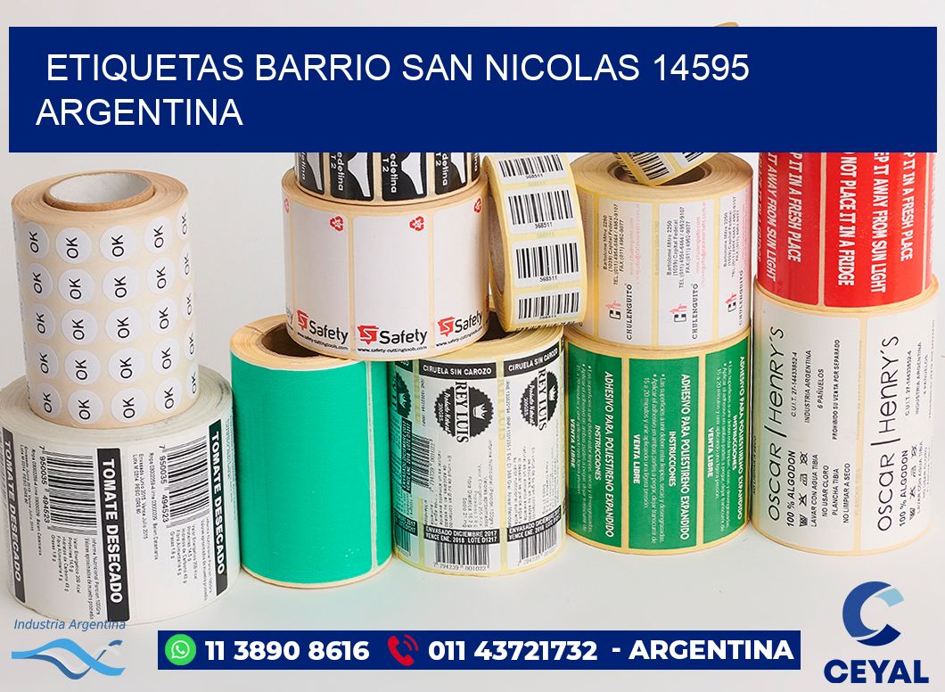 etiquetas barrio san nicolas 14595 argentina