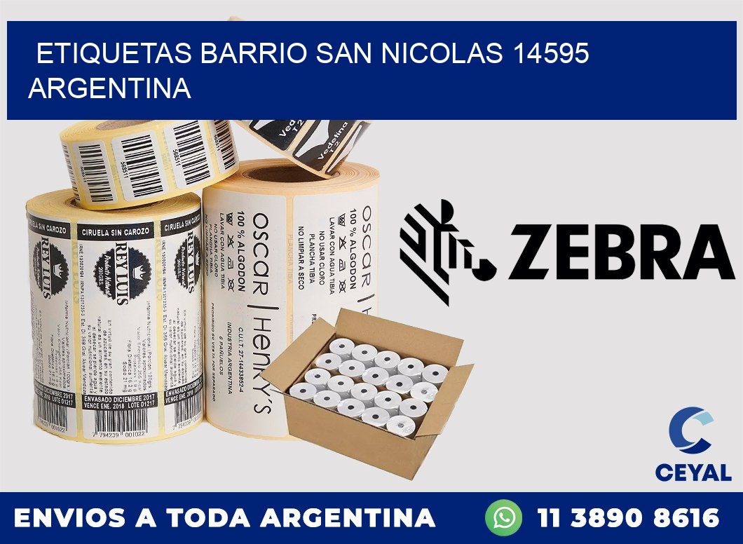 etiquetas barrio san nicolas 14595 argentina