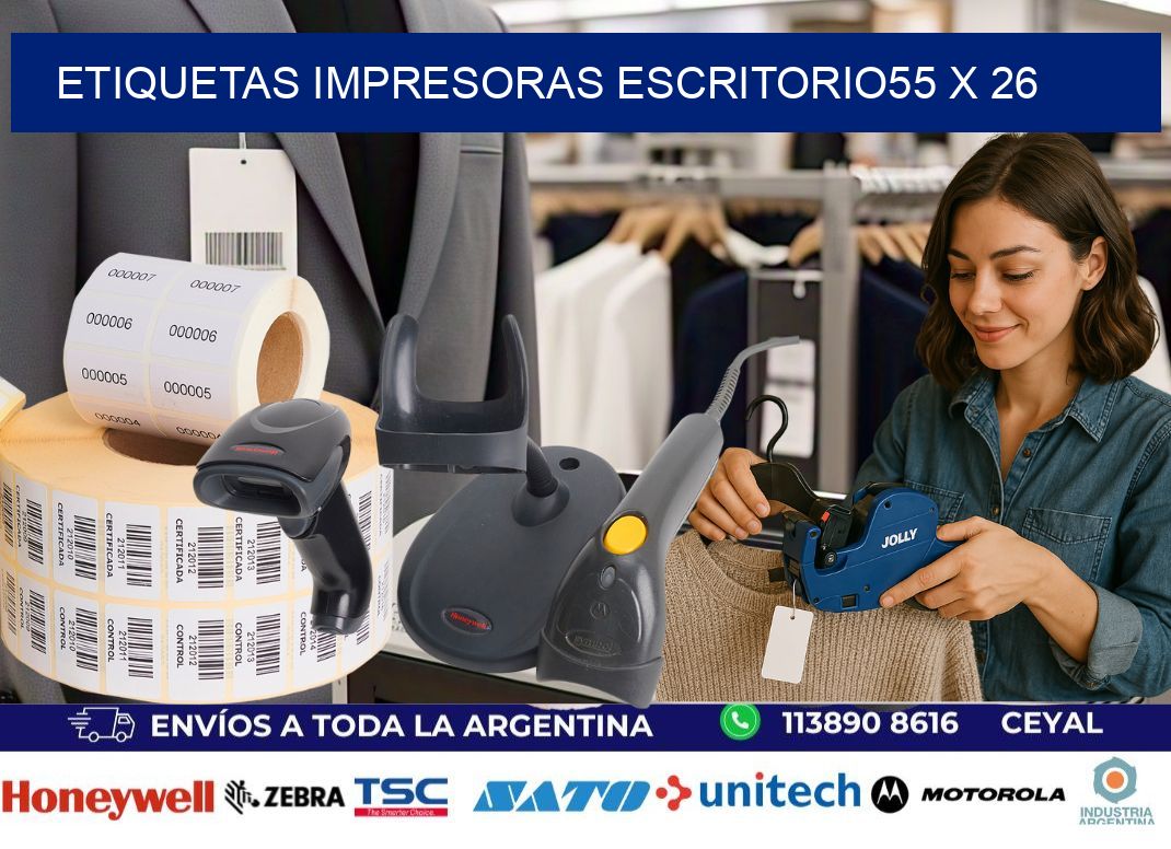 etiquetas impresoras escritorio55 x 26
