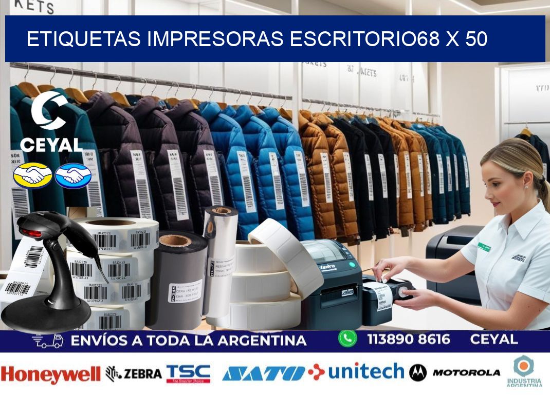 etiquetas impresoras escritorio68 x 50