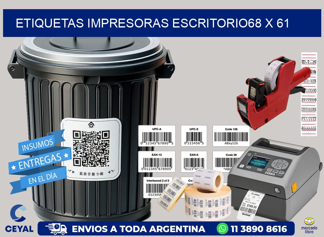 etiquetas impresoras escritorio68 x 61