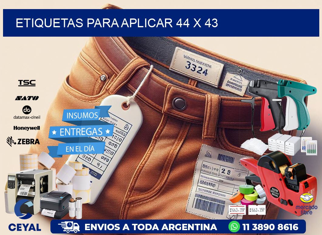 etiquetas para aplicar 44 x 43