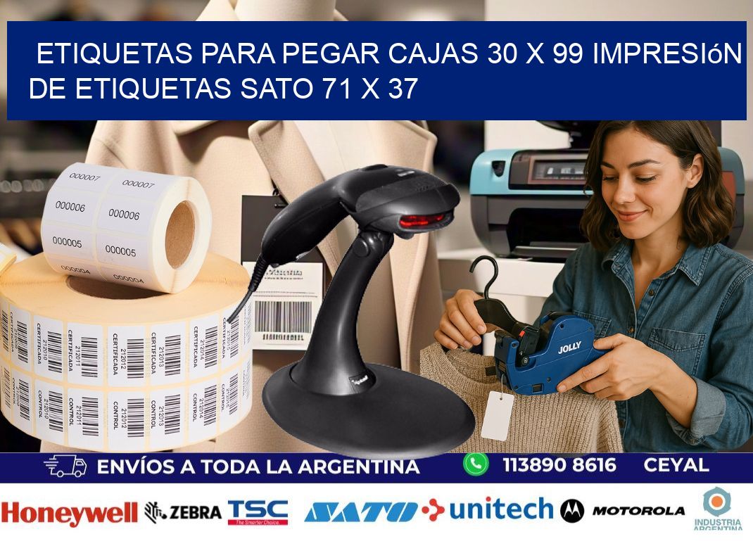 etiquetas para pegar cajas 30 x 99 impresión de etiquetas sato 71 x 37