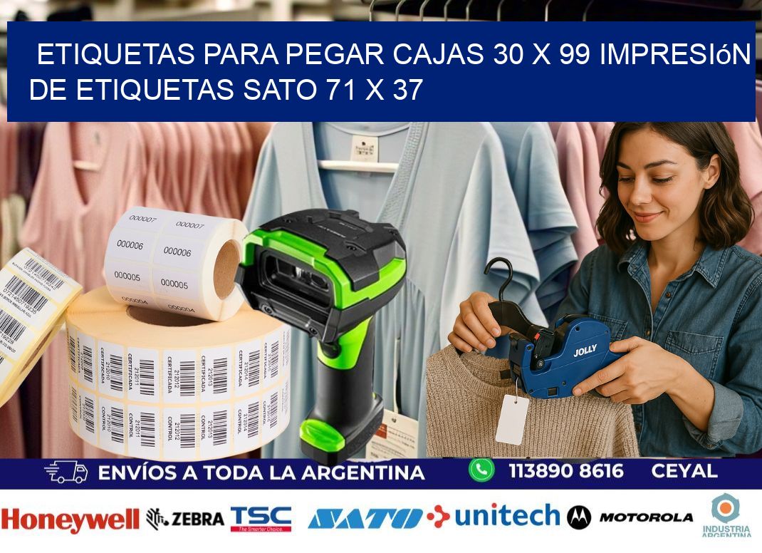 etiquetas para pegar cajas 30 x 99 impresión de etiquetas sato 71 x 37