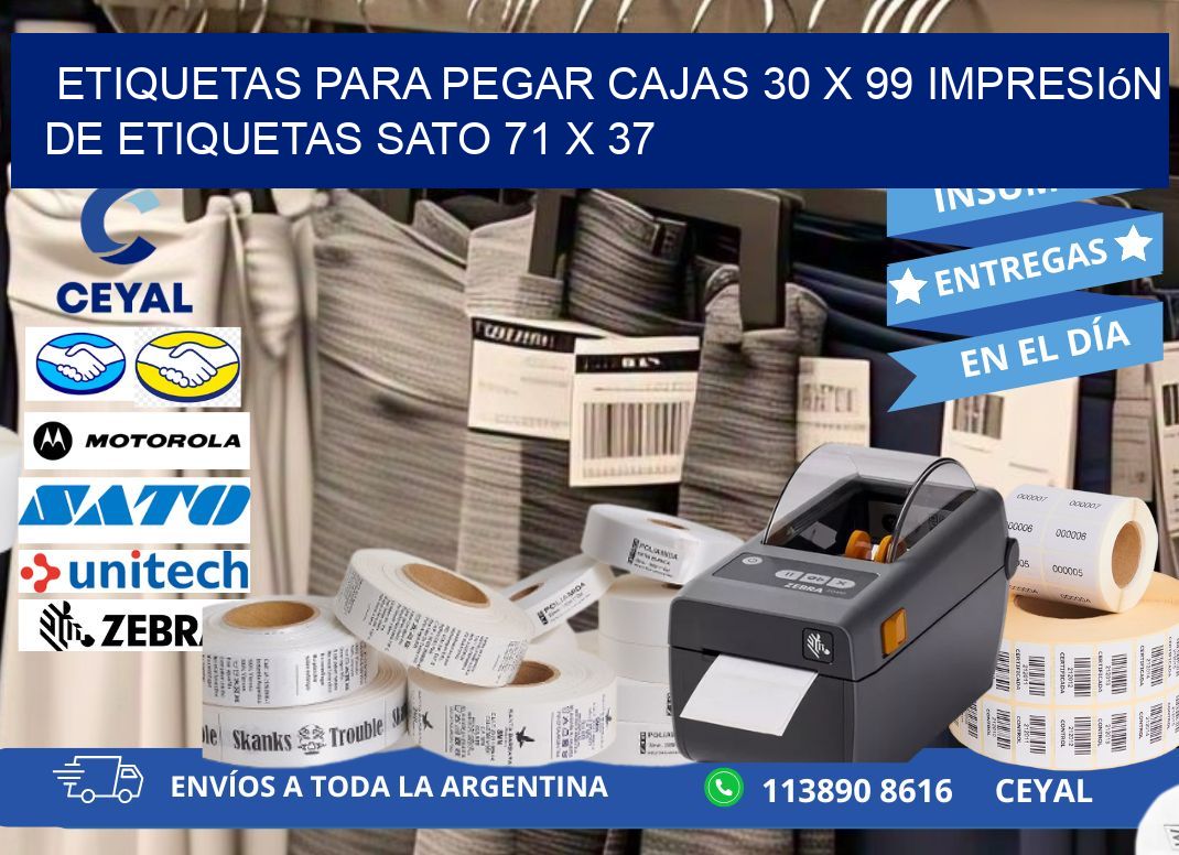 etiquetas para pegar cajas 30 x 99 impresión de etiquetas sato 71 x 37