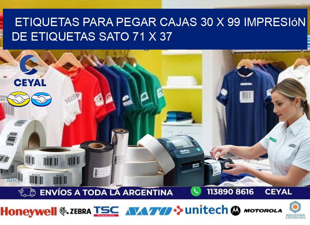 etiquetas para pegar cajas 30 x 99 impresión de etiquetas sato 71 x 37