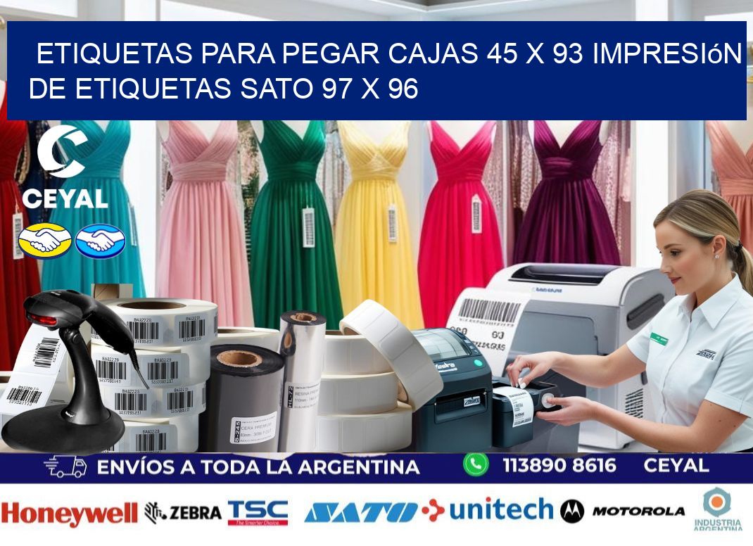 etiquetas para pegar cajas 45 x 93 impresión de etiquetas sato 97 x 96